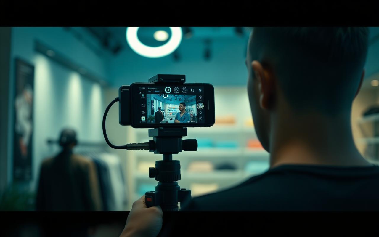 Golden Scope Media content creator filming influencer marketing content